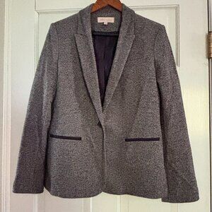 Philosophy Navy Tweed  Lined Stretch Blazer - Size 10